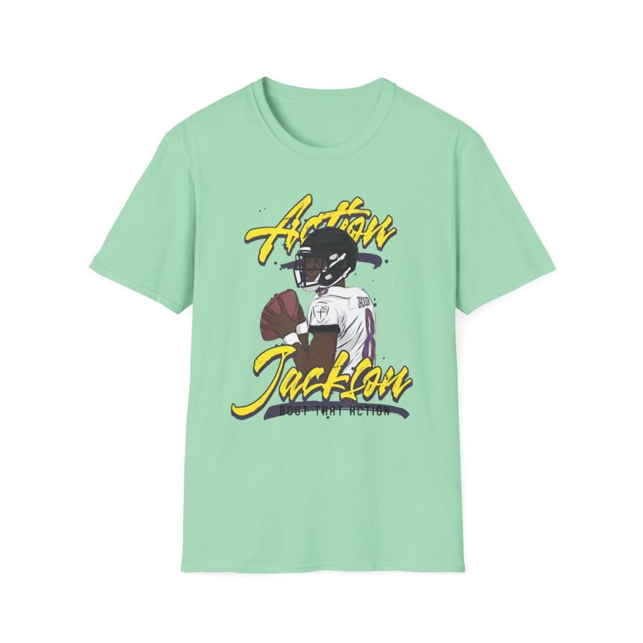 Lamar Jackson The Prodigy Action Jackson Unisex Softstyle T-Shirt