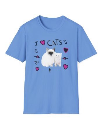 Denisdaily I Love Cats Unisex Softstyle T-Shirt