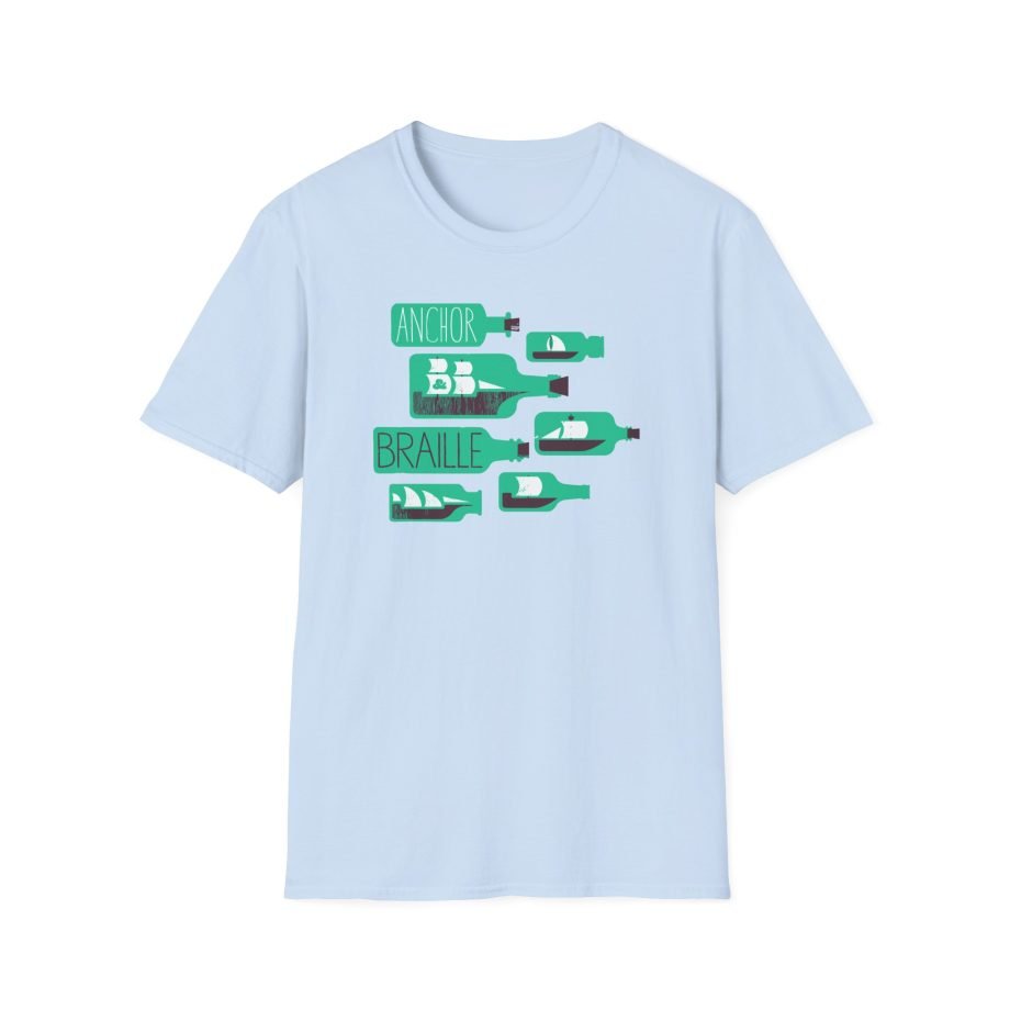 Anchor and Braille Ships Bottles Unisex Softstyle T-Shirt