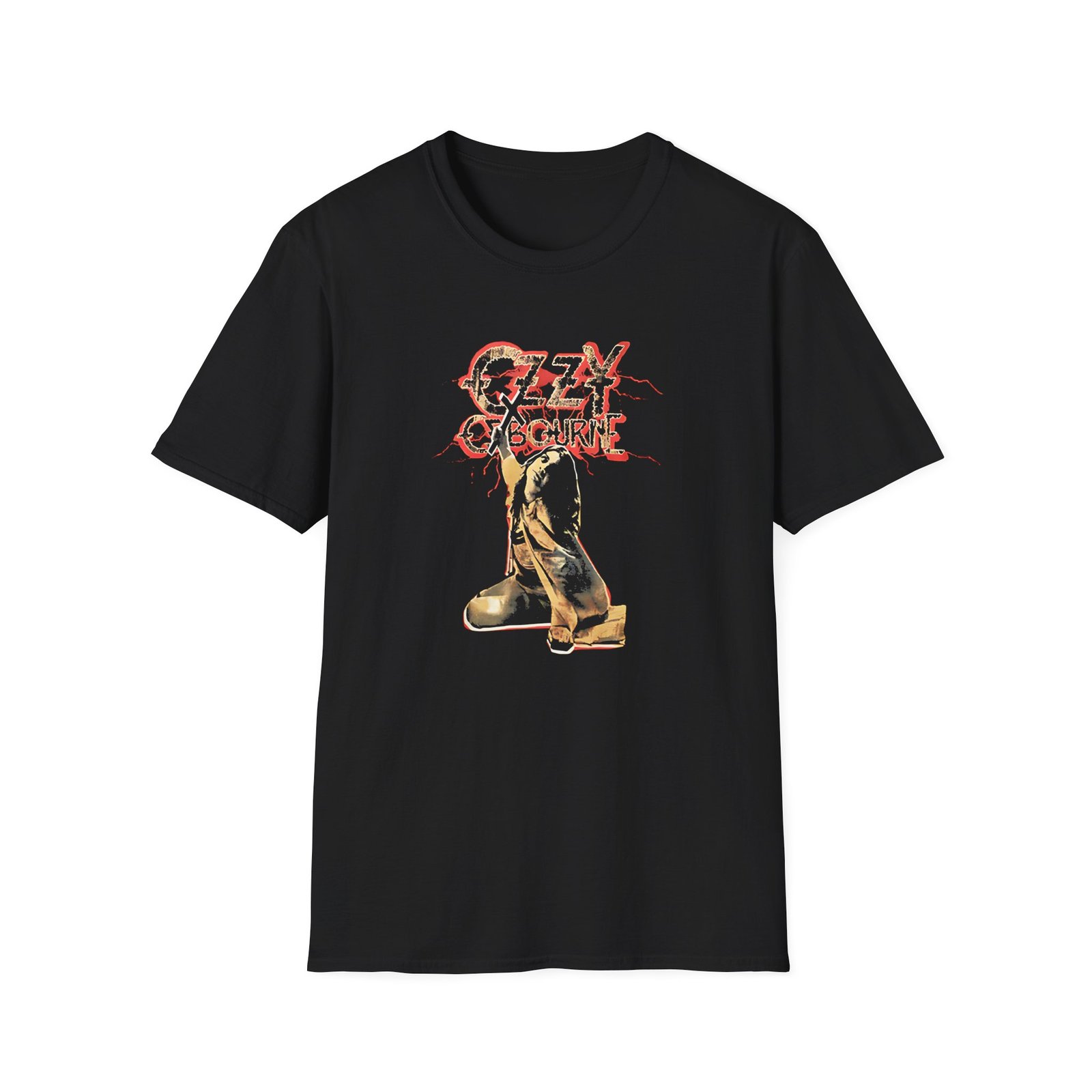 Ozzy Osbourne Red Lightning Tourback Unisex Softstyle T-Shirt