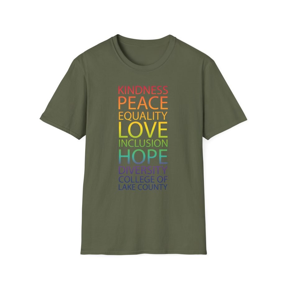 College Lake County Rainbow Equality Unisex Softstyle T-Shirt