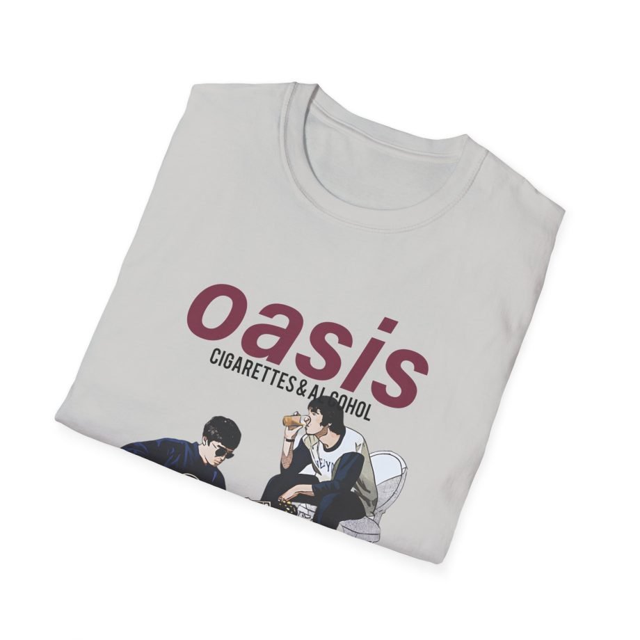 Oasis Cigarettes and Alcohol Illustration Unisex Softstyle T-Shirt