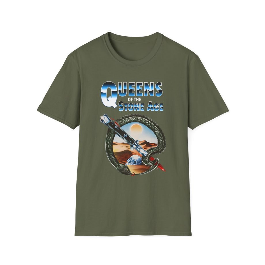 Queens of the Stone Age Qotsa Desert Skull Unisex Softstyle T-Shirt