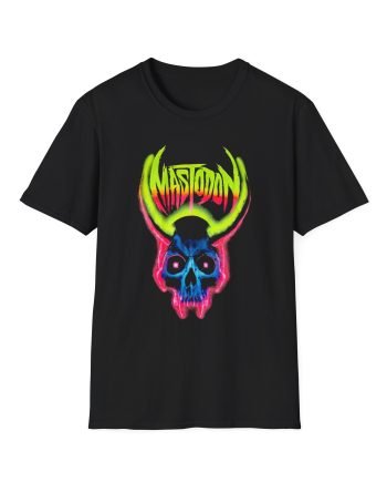 Mastodon Artist Series Cjk Neon Skull Unisex Softstyle T-Shirt