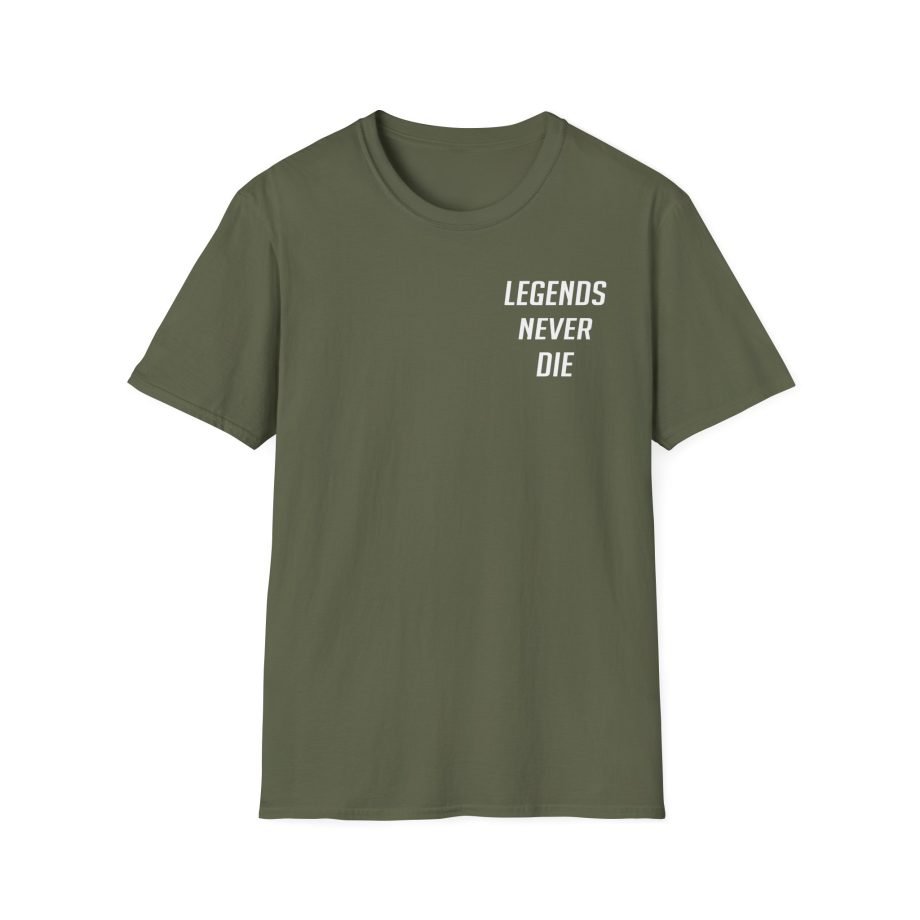 Teeqo Legends Never Die Unisex Softstyle T-Shirt