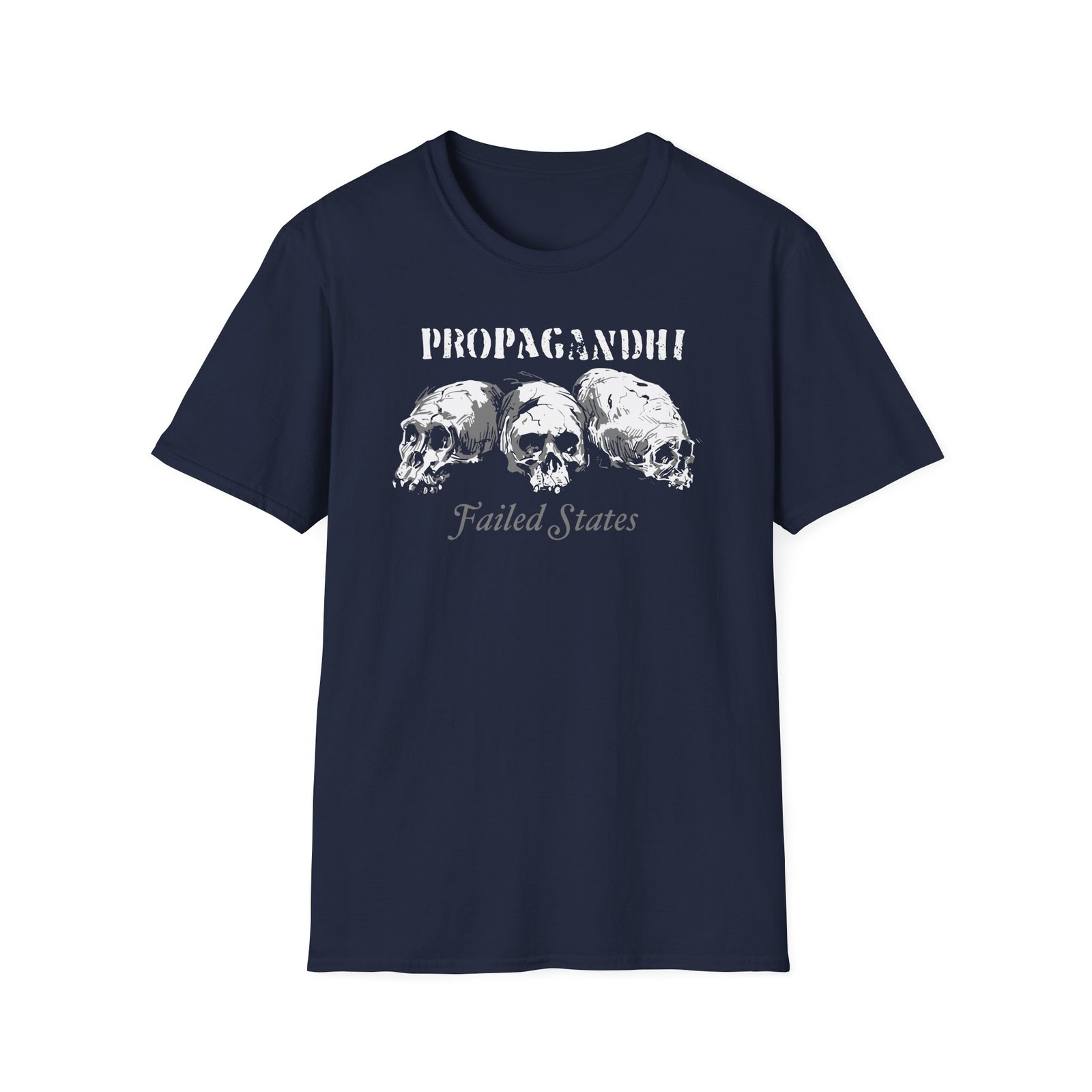 Propagandhi Failed States Skulls Unisex Softstyle T-Shirt