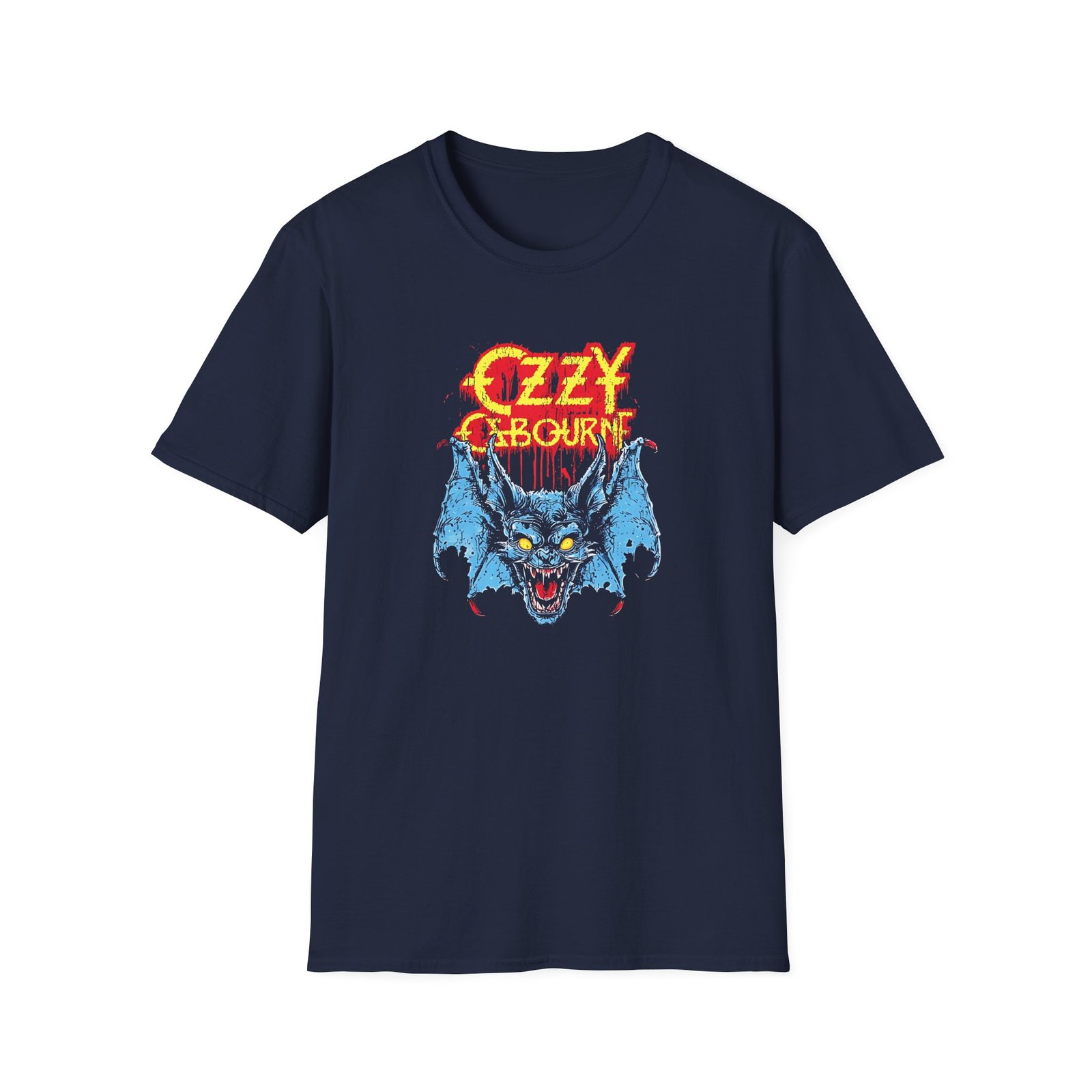 Ozzy Osbourne Glowing Eyes Bat Unisex Softstyle T-Shirt