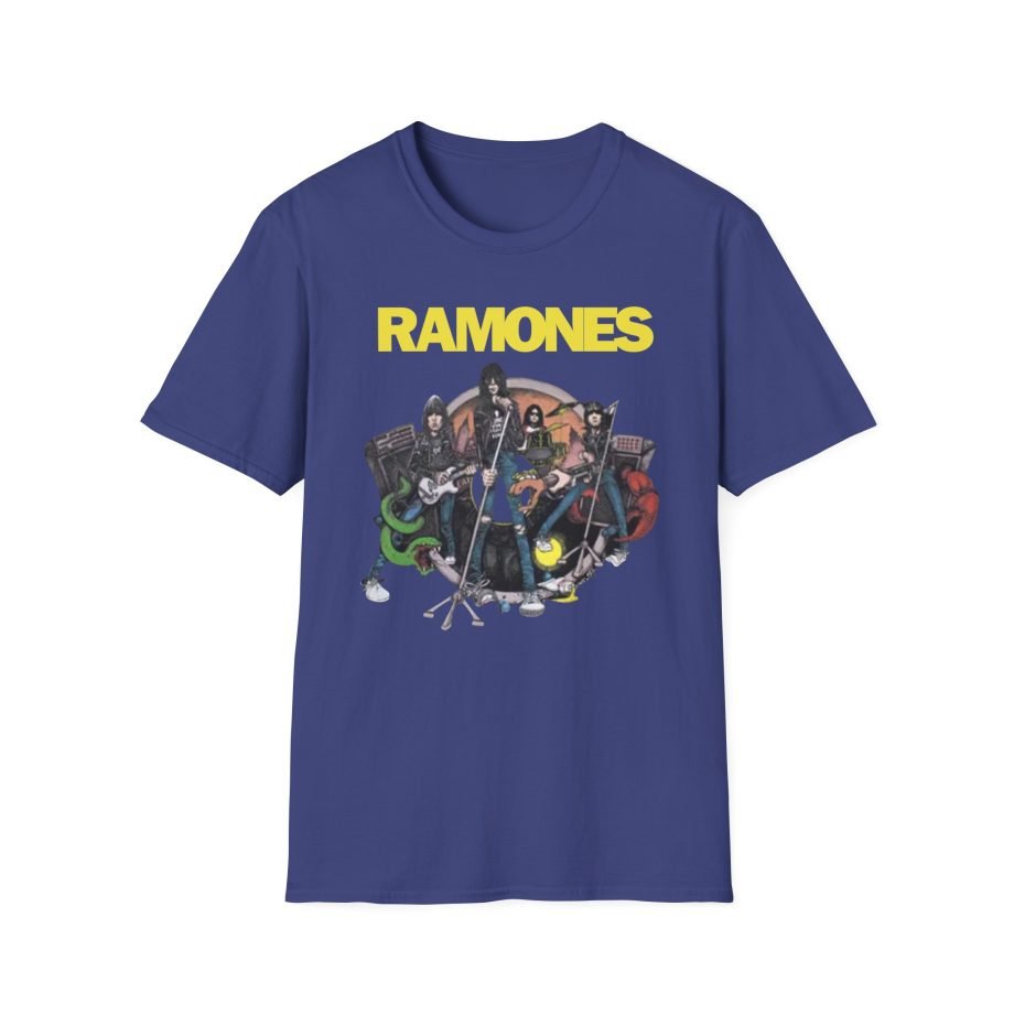 Johnny Ramone Cartoon Band Unisex Softstyle T-Shirt
