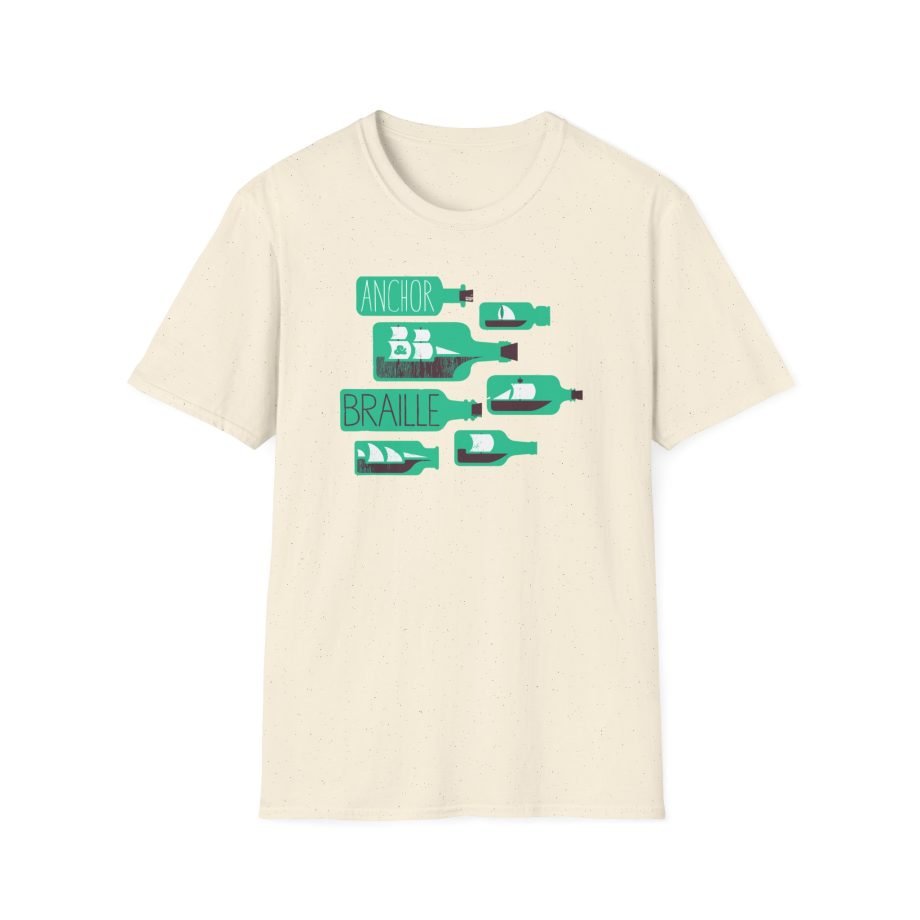 Anchor and Braille Ships Bottles Unisex Softstyle T-Shirt