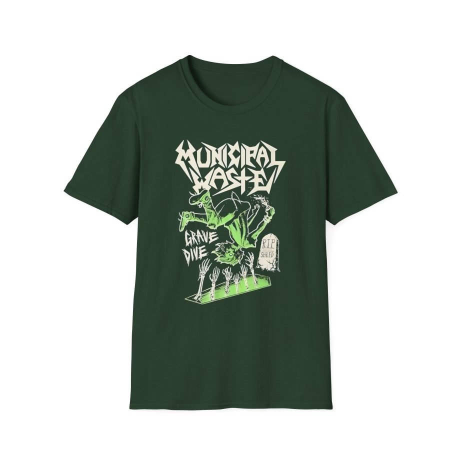 Municipal Waste Glow Grave Dive Unisex Softstyle T-Shirt
