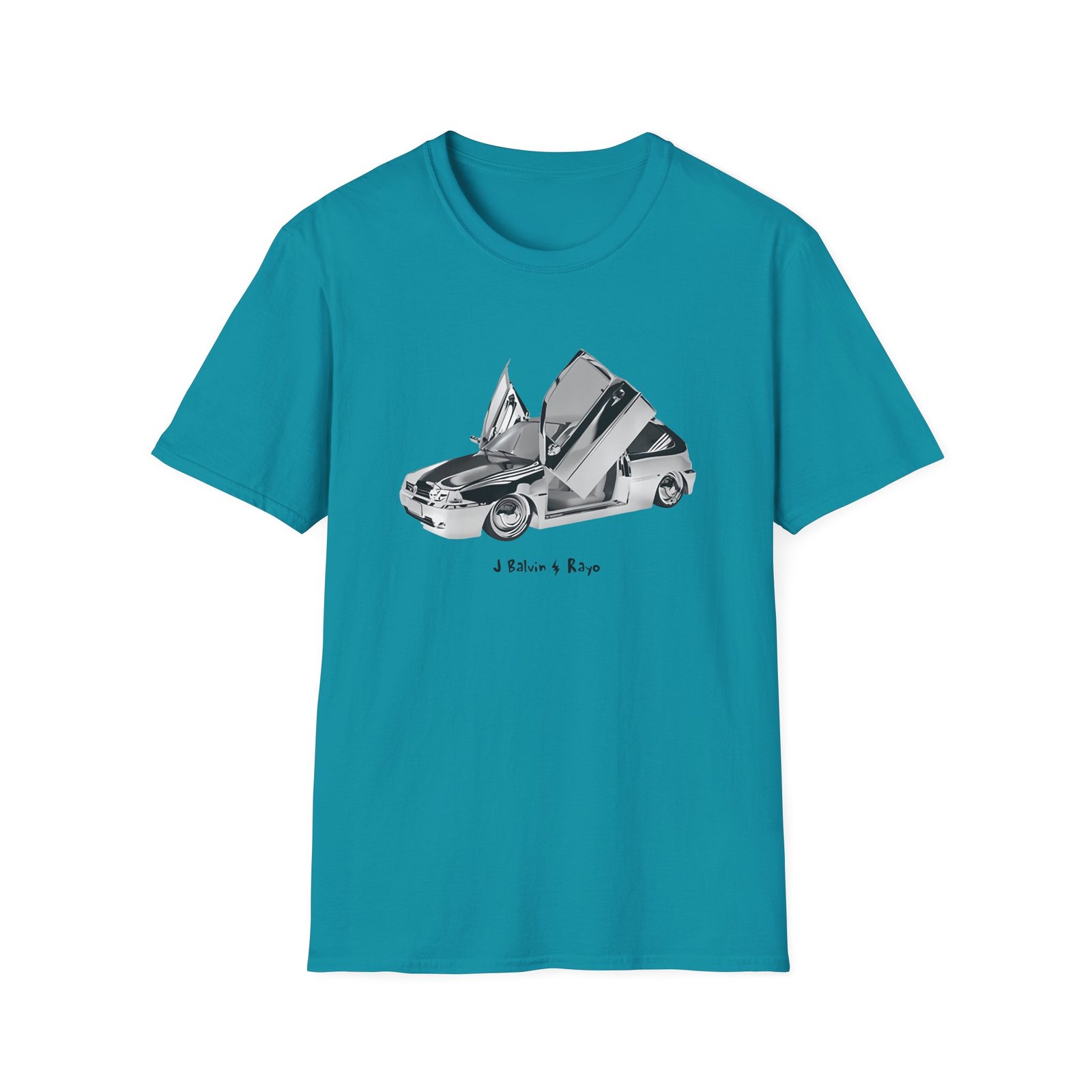 J Balvin Rayo Silver Car Unisex Softstyle T-Shirt