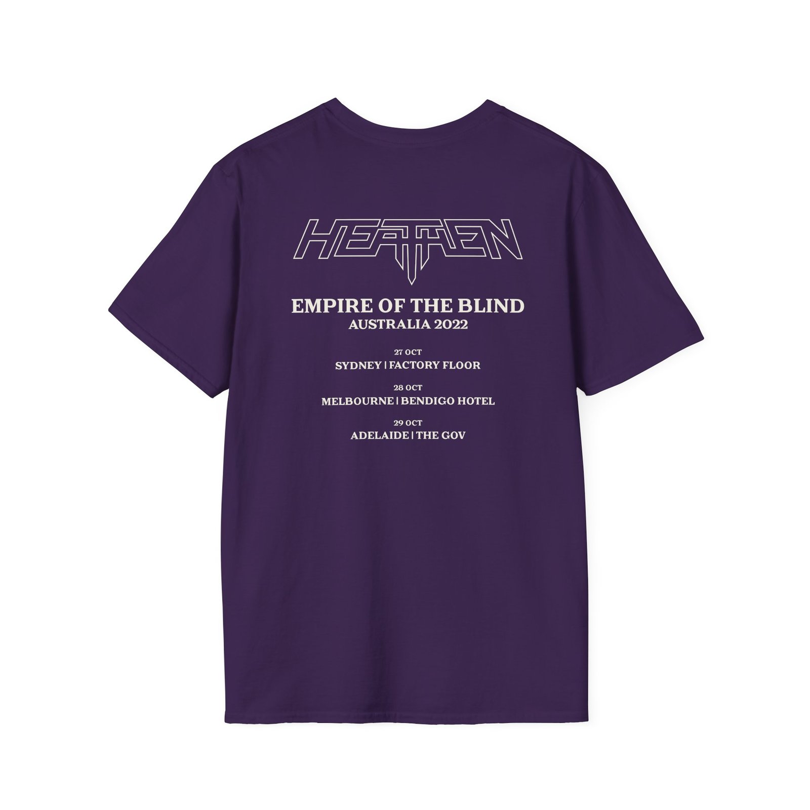 Heathen Empire of the Blind Australia Tour 2022 Unisex Softstyle T-Shirt
