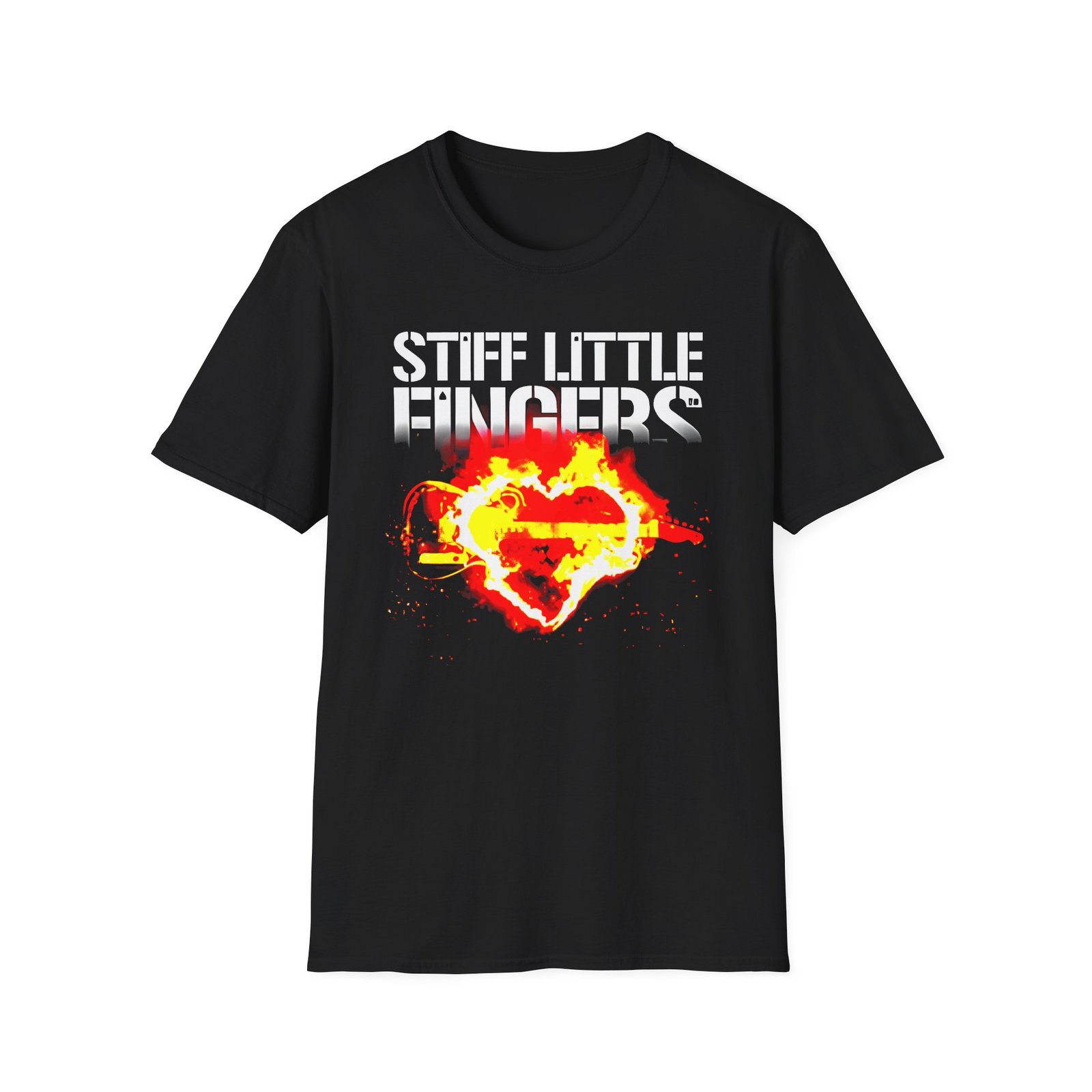 Stiff Little Fingers Flame In The Heart Tour Unisex Softstyle T-Shirt