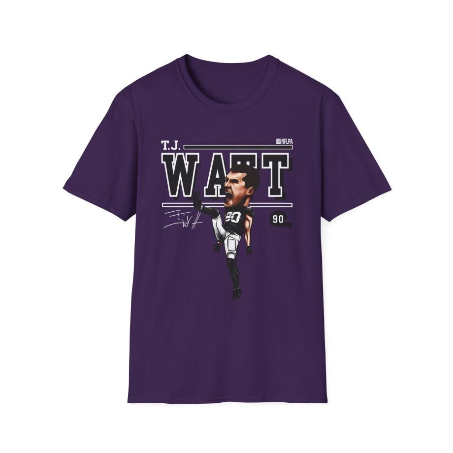 Tj Watt Cartoon Unisex Softstyle T-Shirt