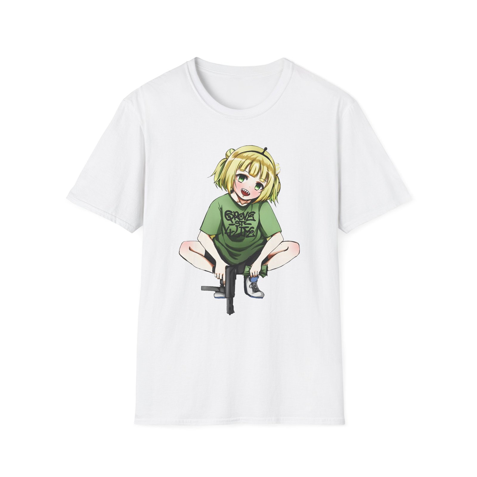 Girl And Gun Amano Pikamee Unisex Softstyle T-Shirt