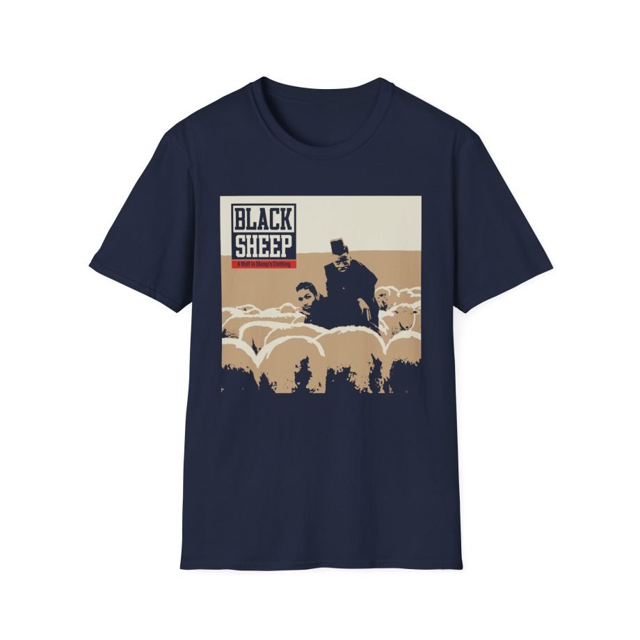 Black Sheep wolf Unisex Softstyle T-Shirt