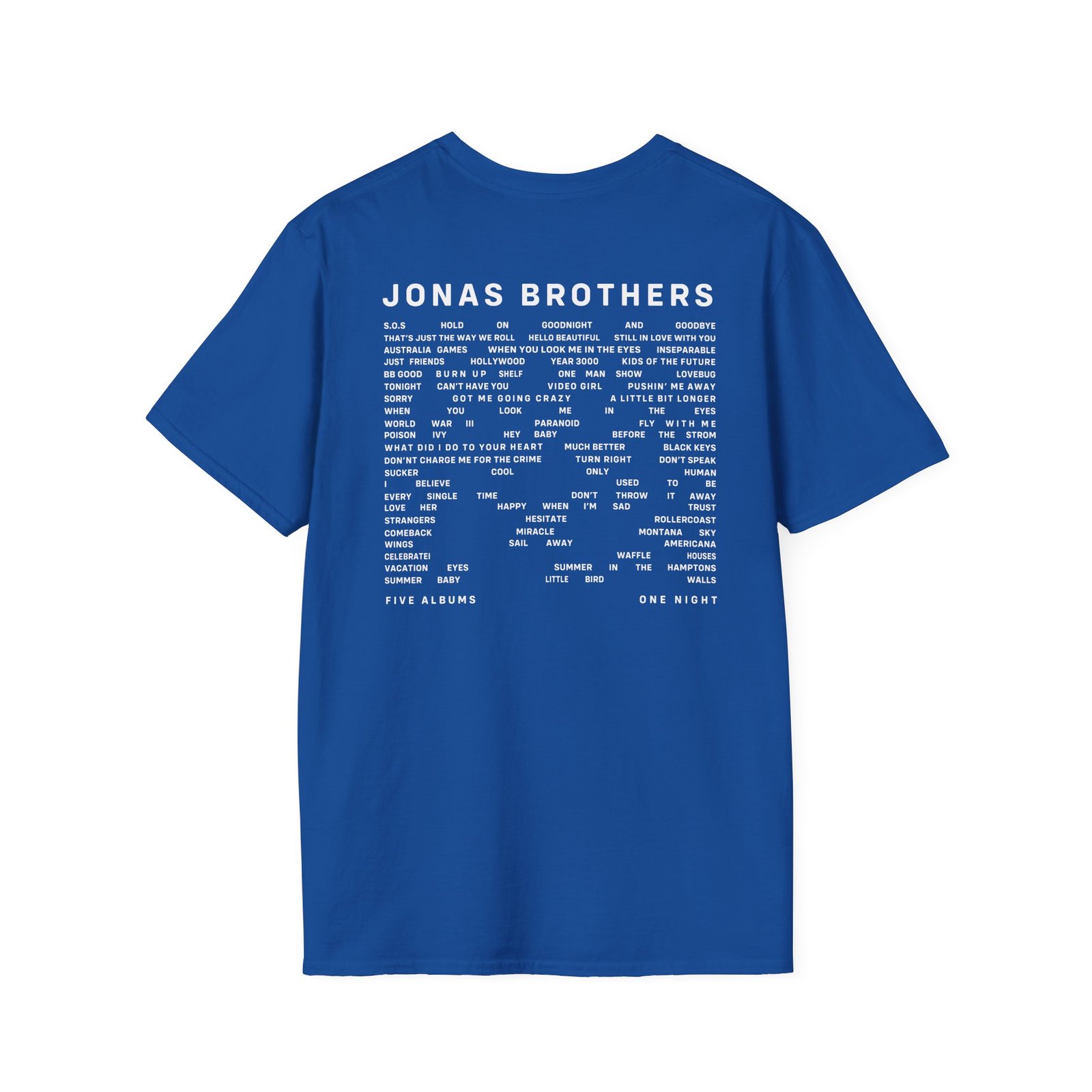 Jonas Brothers Tracklist Unisex Softstyle T-Shirt