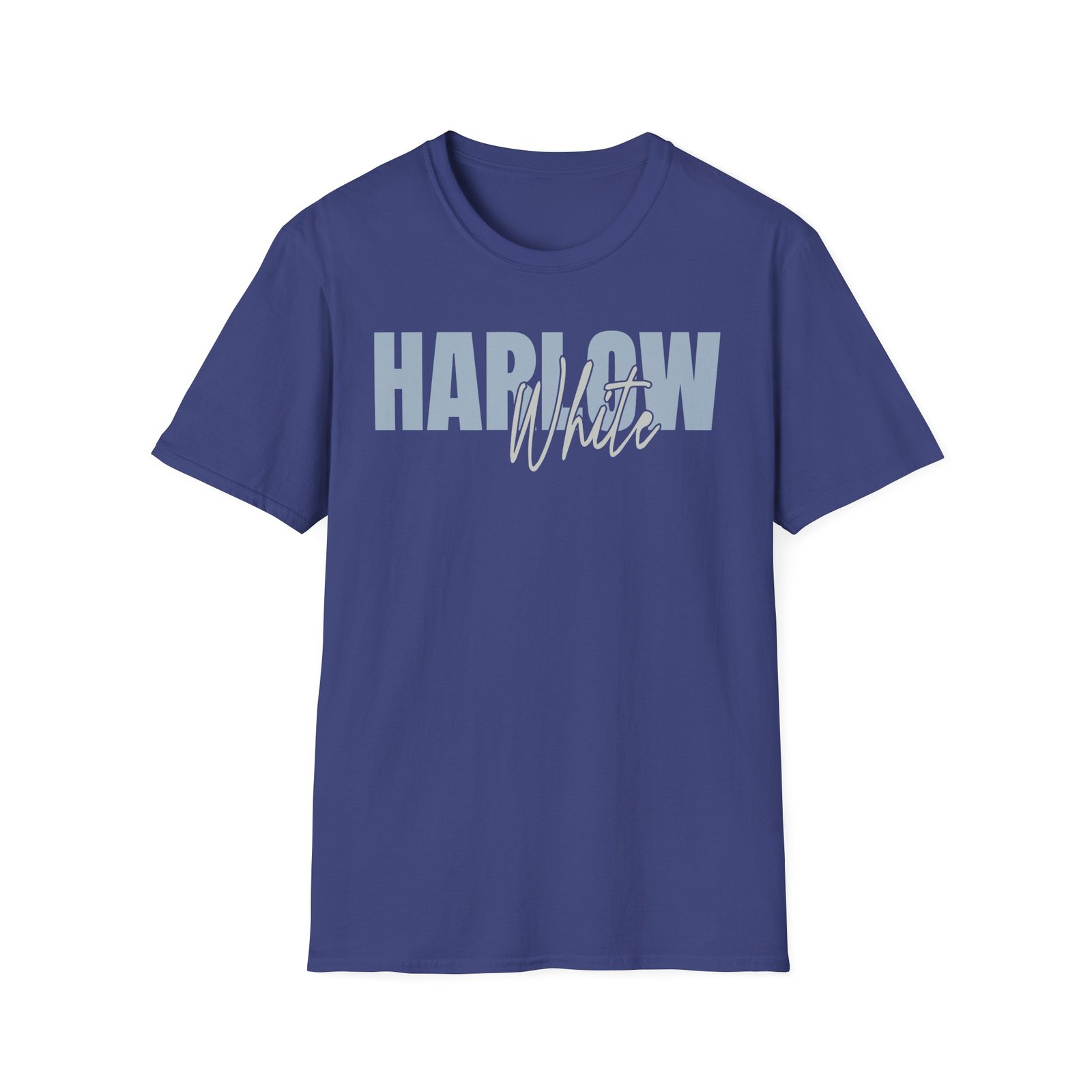 Harlow and Popcorn White Unisex Softstyle T-Shirt