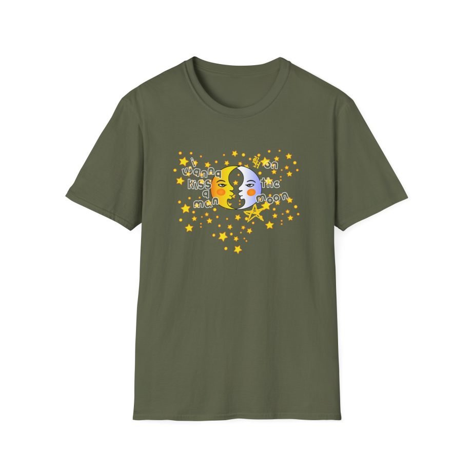 B I Wanna Kiss a Man on the Moon Unisex Softstyle T-Shirt