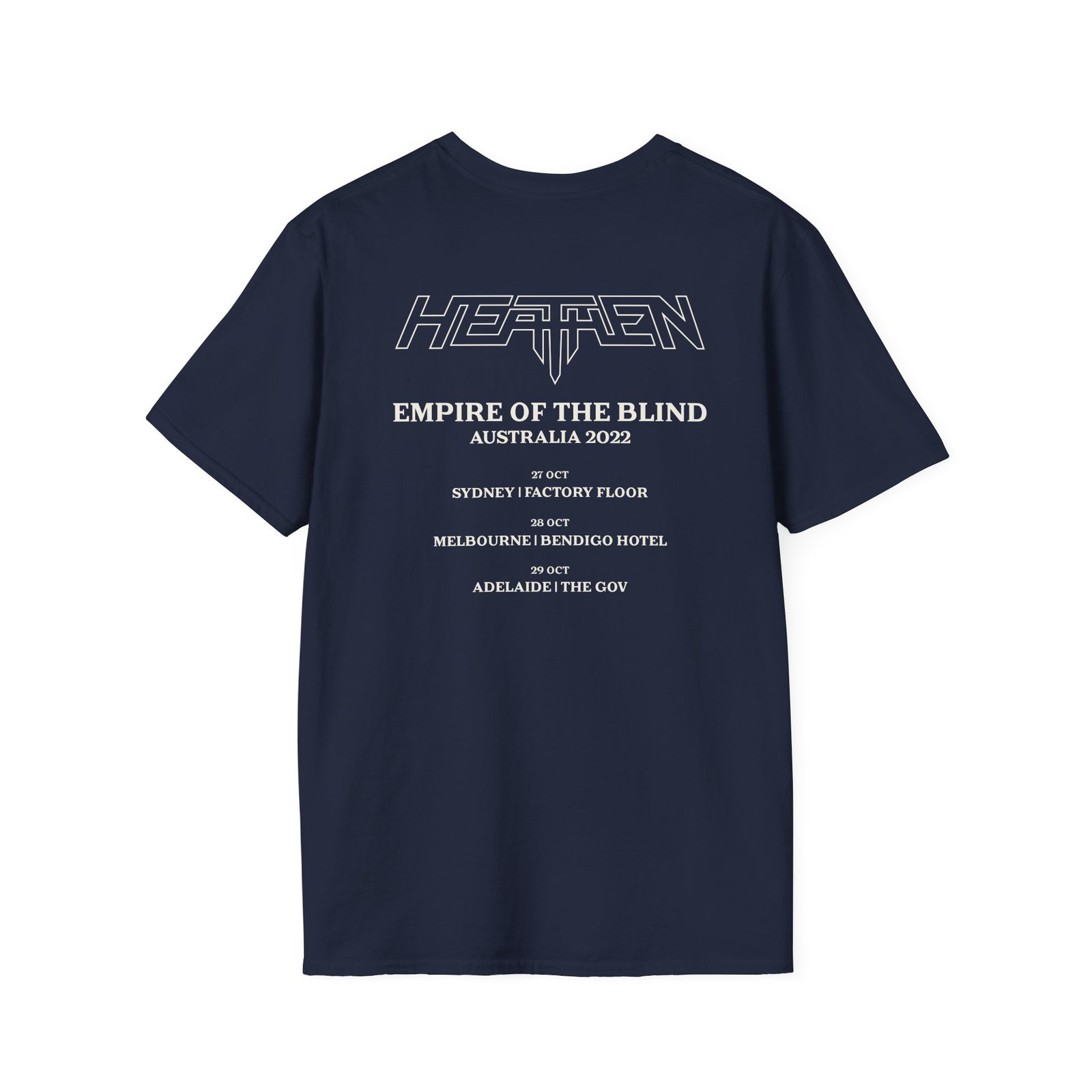 Heathen Empire of the Blind Australia Tour 2022 Unisex Softstyle T-Shirt