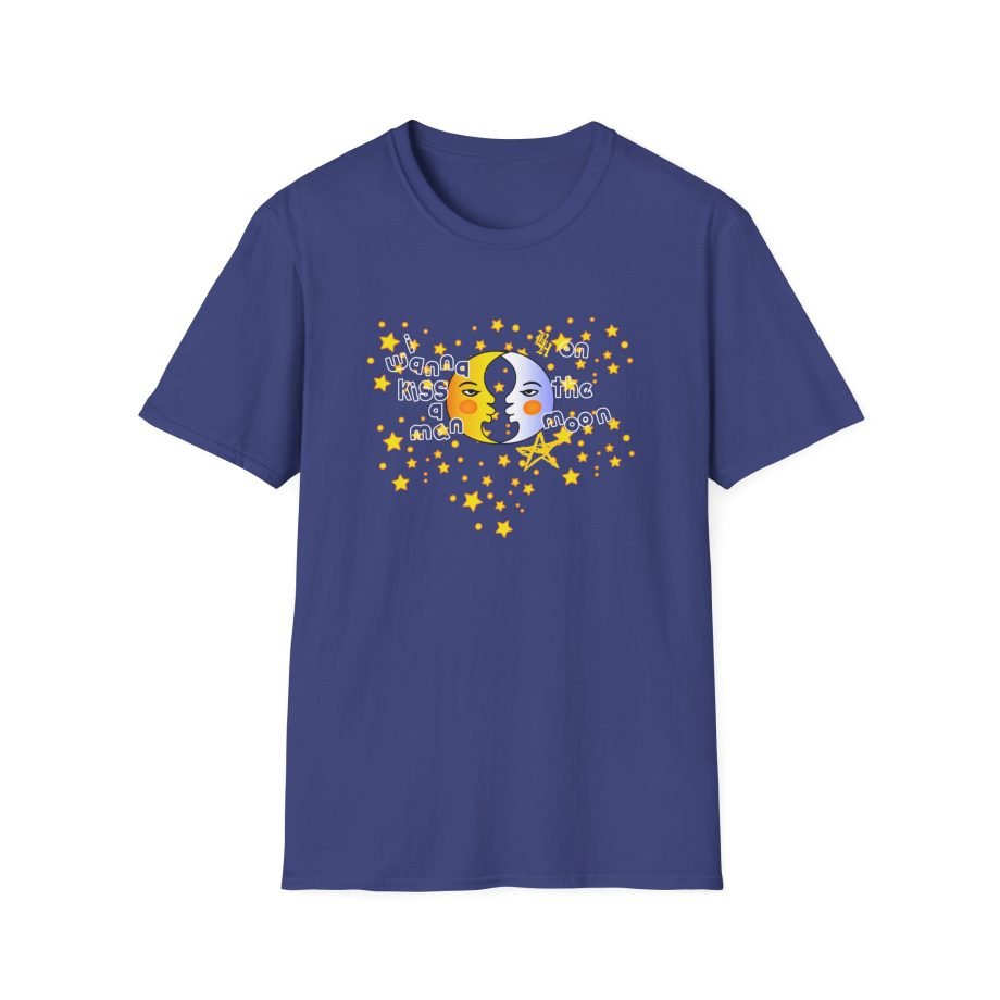 B I Wanna Kiss a Man on the Moon Unisex Softstyle T-Shirt