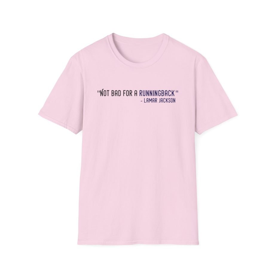 Lamar Jackson The Prodigy Not Bad for a Running Back Unisex Softstyle T-Shirt