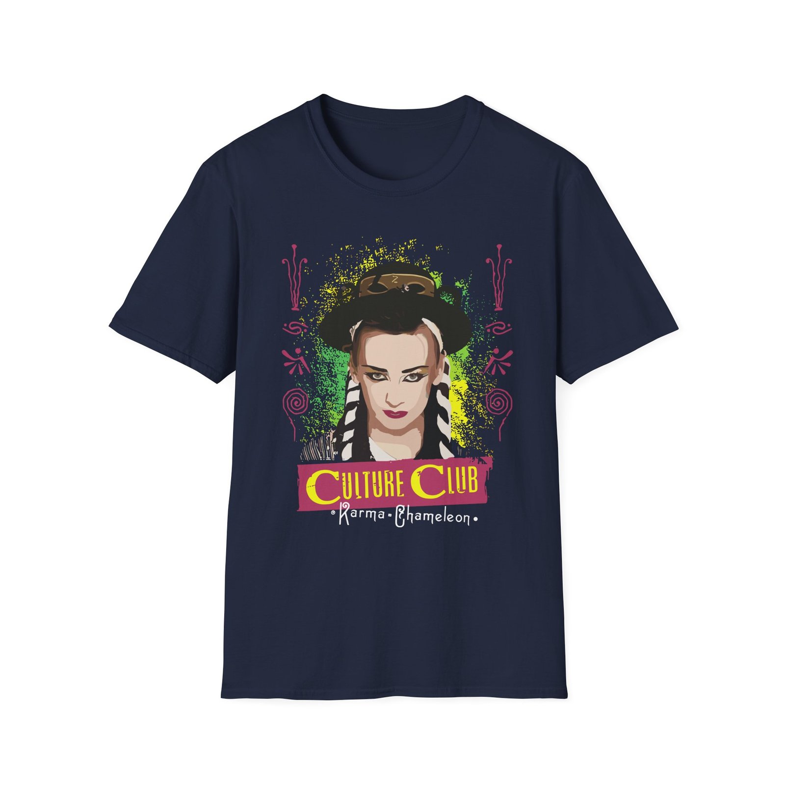 Boy George Karma Chameleon Boy George Unisex Softstyle T-Shirt