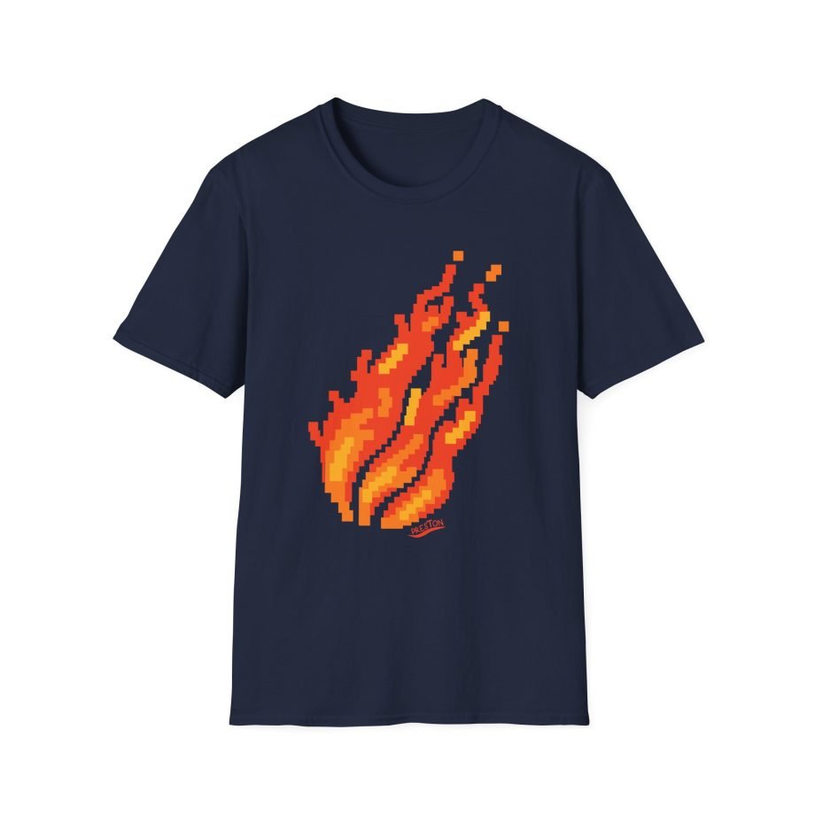 Preston Pixel Flame Unisex Softstyle T-Shirt