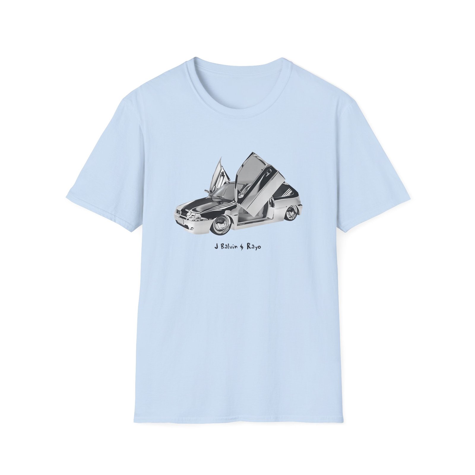 J Balvin Rayo Silver Car Unisex Softstyle T-Shirt