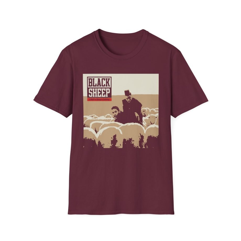 Black Sheep wolf Unisex Softstyle T-Shirt