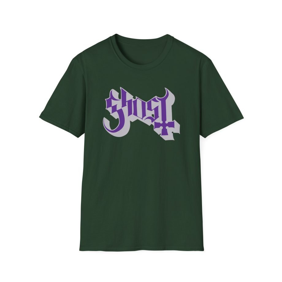 Ghost Band Chrome Purple Skeletá Unisex Softstyle T-Shirt