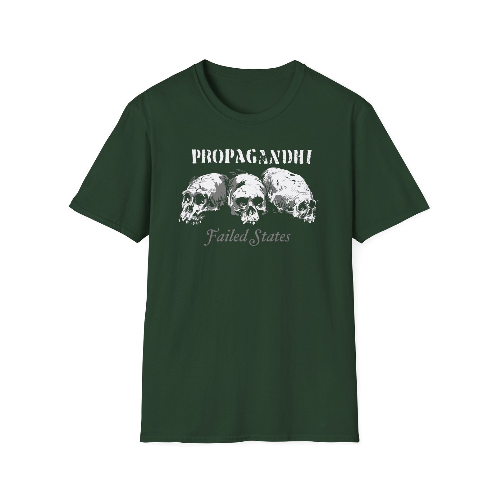Propagandhi Failed States Skulls Unisex Softstyle T-Shirt