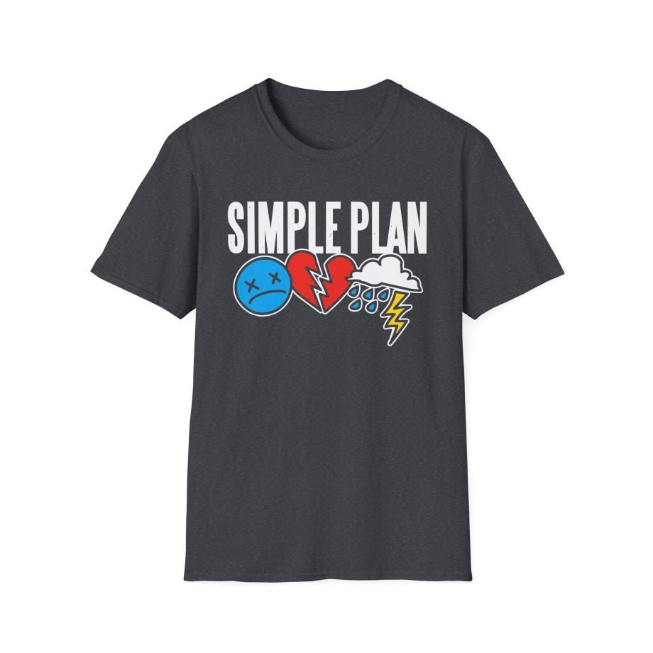 Simple Plan 3 Icons Logo Unisex Softstyle T-Shirt
