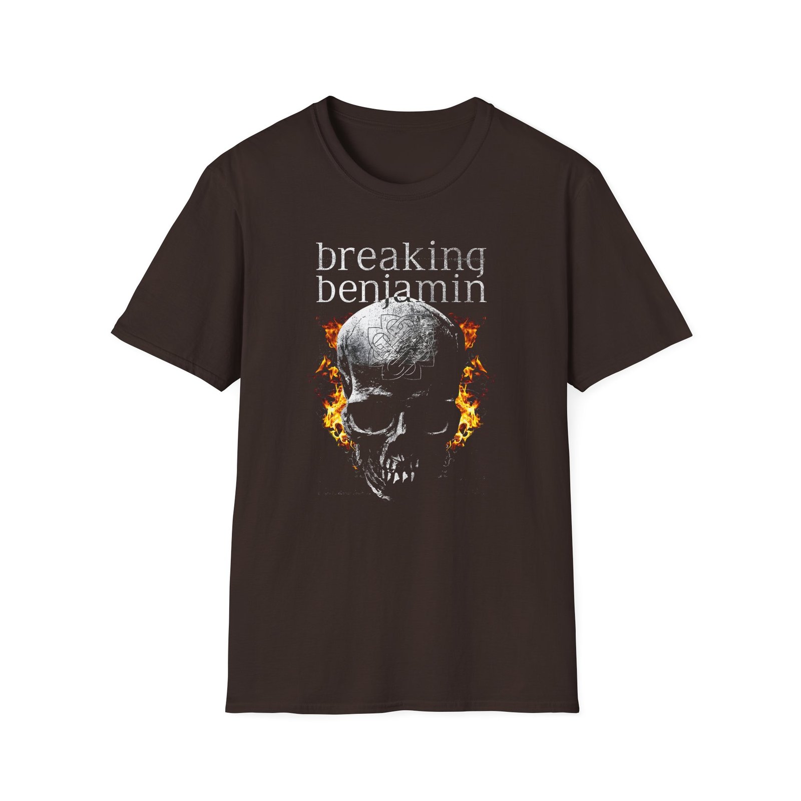 Breaking Benjamin Fire Skull Unisex Softstyle T-Shirt