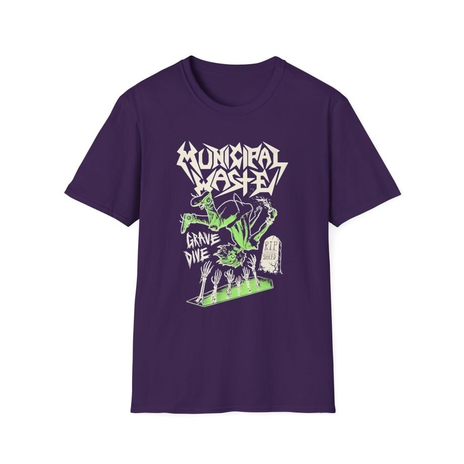 Municipal Waste Glow Grave Dive Unisex Softstyle T-Shirt