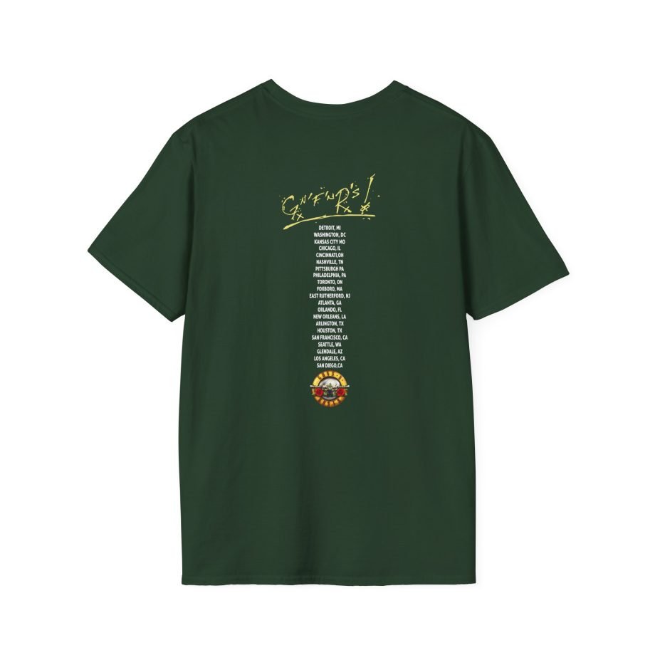 Guns N Roses Bullet Seal Tour Unisex Softstyle T-Shirt