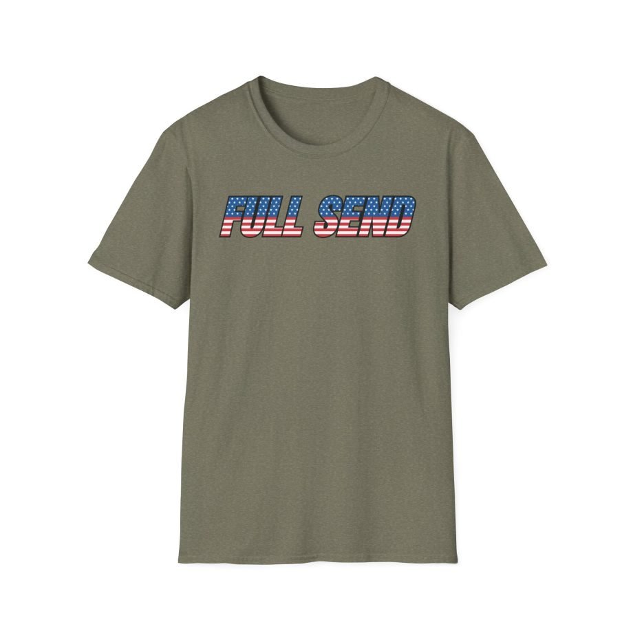 Full Send Usa Logo Unisex Softstyle T-Shirt