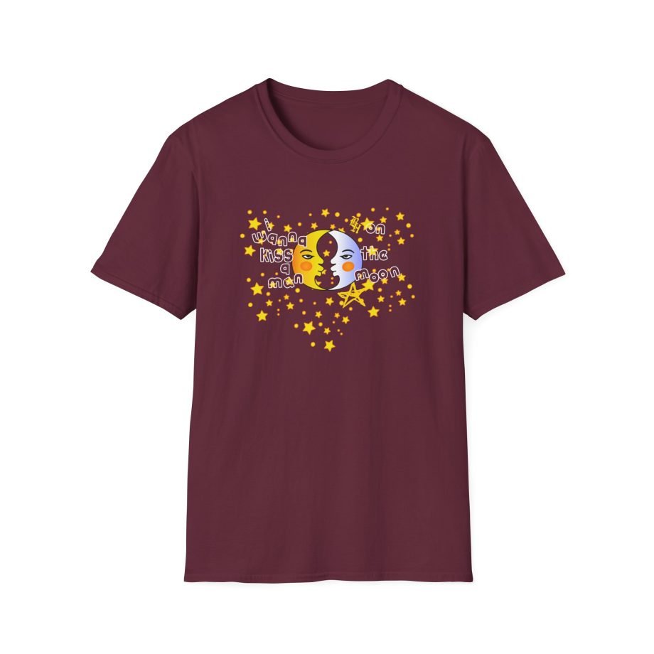 B I Wanna Kiss a Man on the Moon Unisex Softstyle T-Shirt