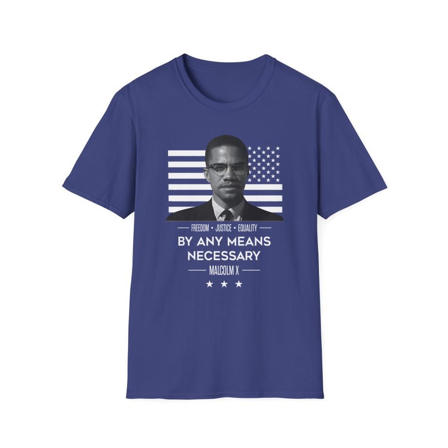 Malcolm X by Any Means Necessary Unisex Softstyle T-Shirt