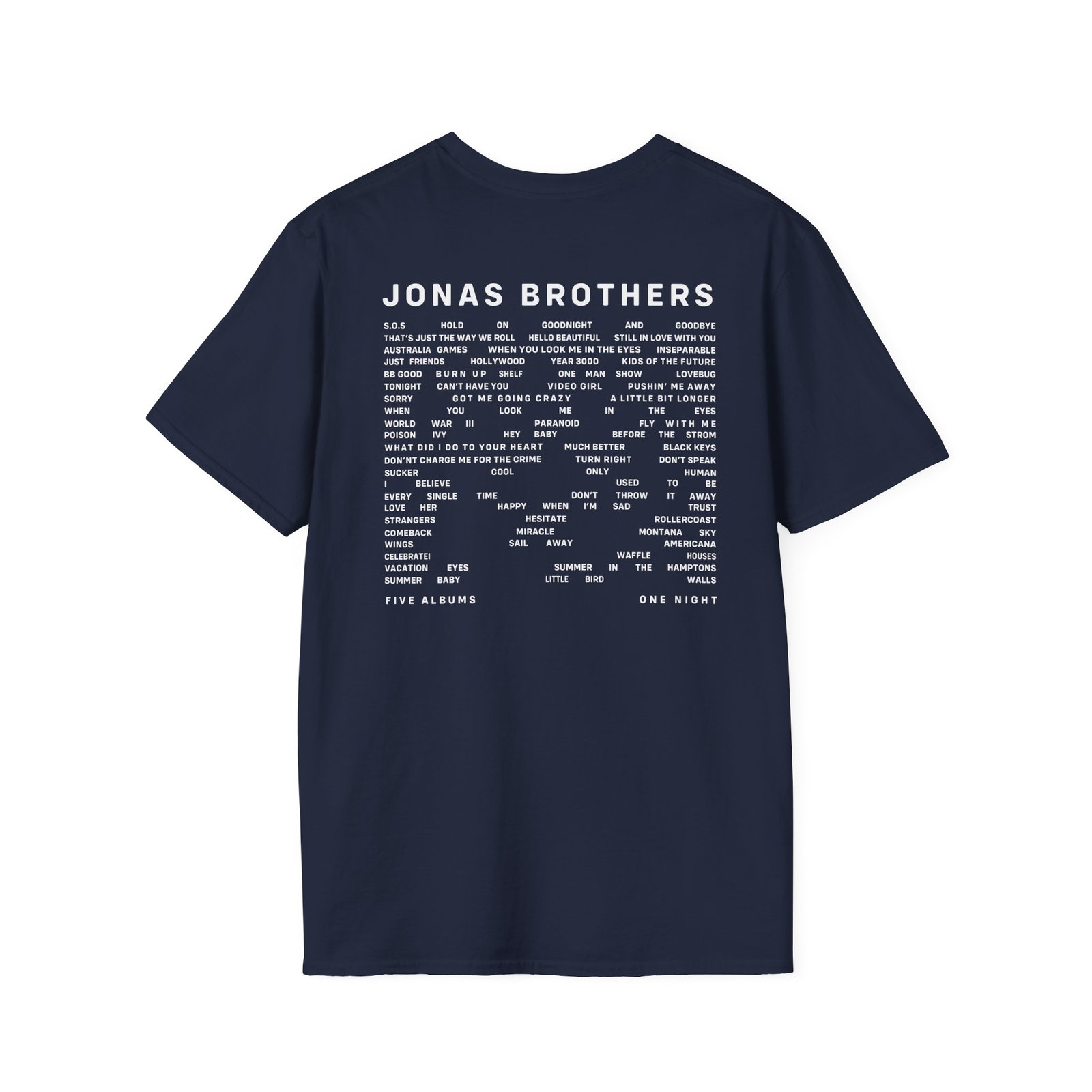 Jonas Brothers Tracklist Unisex Softstyle T-Shirt