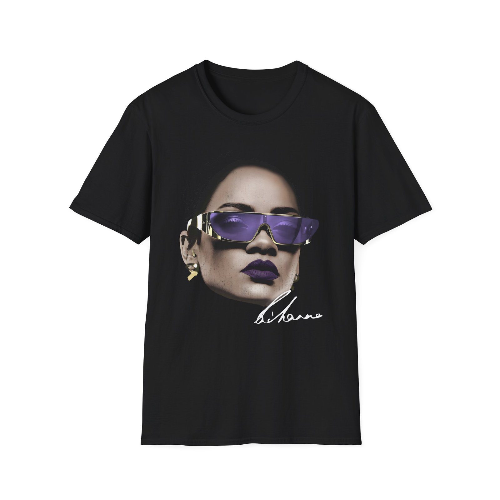 Rihanna Face Drop Unisex Softstyle T-Shirt