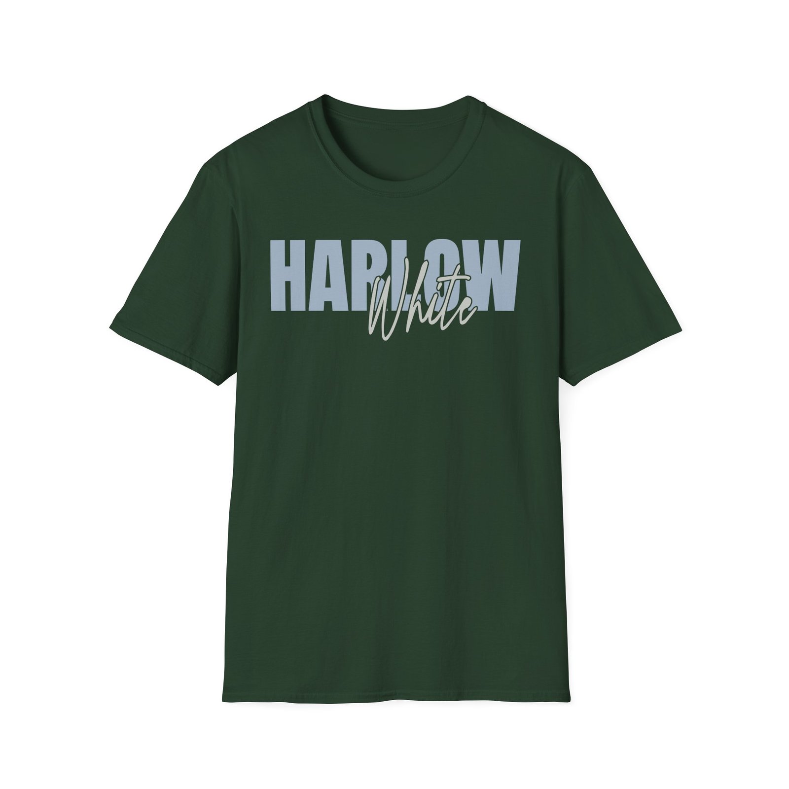 Harlow and Popcorn White Unisex Softstyle T-Shirt