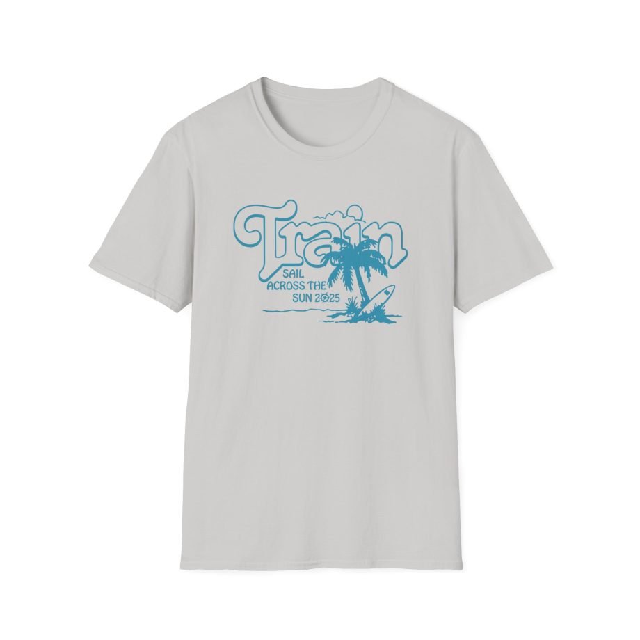 Train Sail Across the Sun 2025 Palm Tree unisex softstyle t-shirt