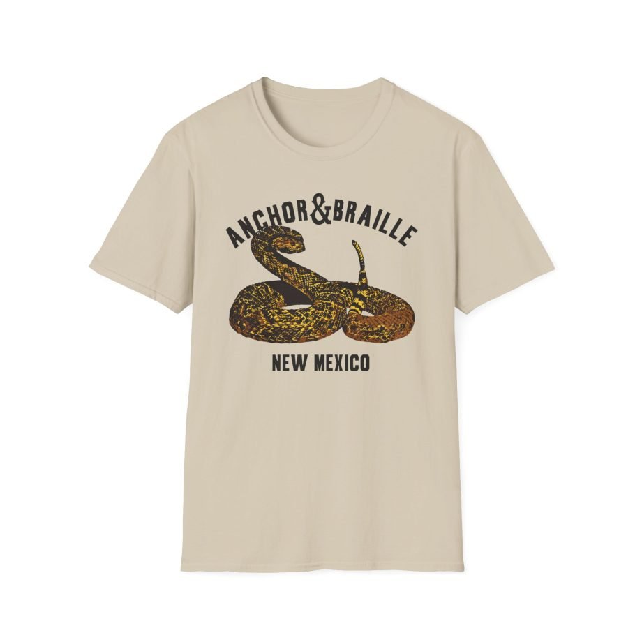 Anchor and Braille Rattle Snake Unisex Softstyle T-Shirt