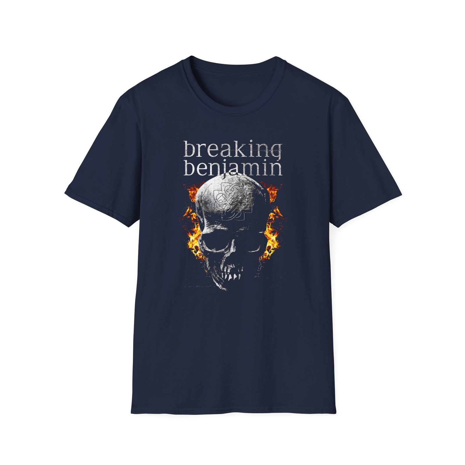 Breaking Benjamin Fire Skull Unisex Softstyle T-Shirt
