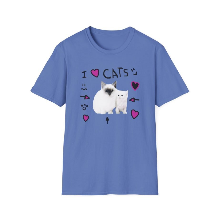 Denisdaily I Love Cats Unisex Softstyle T-Shirt