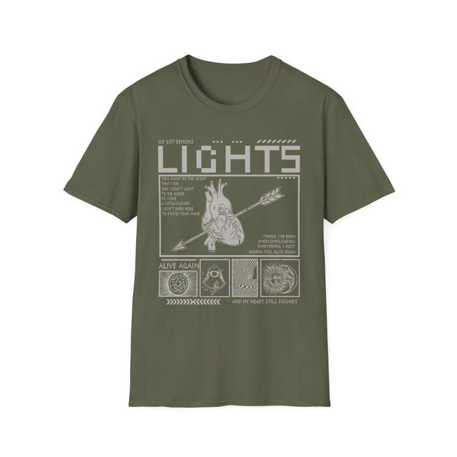 Lights Alive Again Lyric Unisex Softstyle T-Shirt
