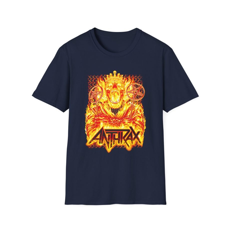 Anthrax Black Flames Unisex Softstyle T-Shirt