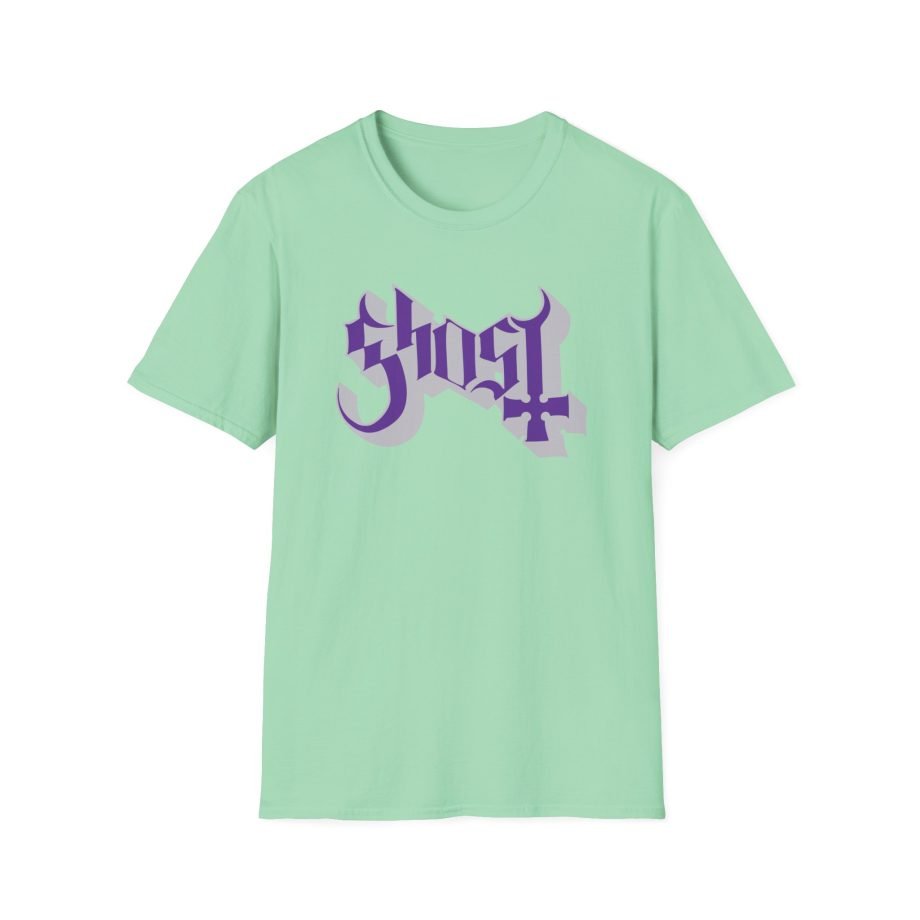 Ghost Band Chrome Purple Skeletá Unisex Softstyle T-Shirt