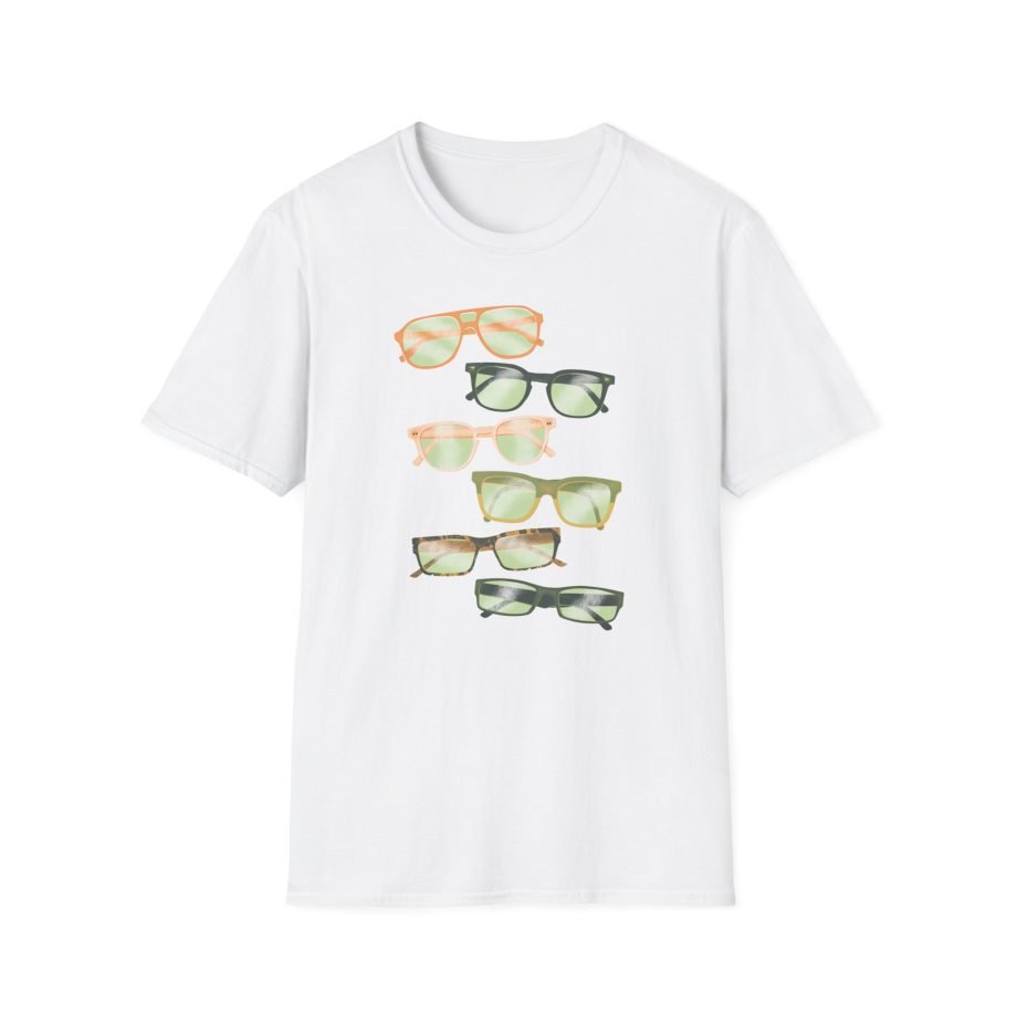 Good Mythical Morning Link's Glasses Evolution unisex softstyle t-shirt